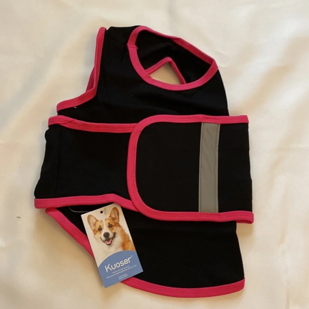 Kuoser Dog Anxiety Vest - Black/Pink - Size Medium - NIP